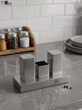 Modern Stainless Steel Salt and Pepper Shaker Set