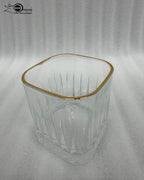 Royal Gold-Rimmed Crystal Whiskey Glasses – Set of 6