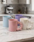 Aesthetic Ceramic Mug with Bubble Handle