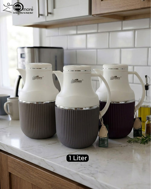 1L Ribbed Insulated Vacuum Flask
