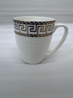 Regal Greek Key Bone China Mug Set