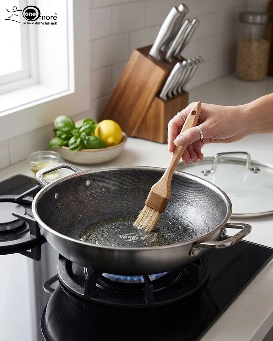 Honey Comb Laser-Etched Non-Stick Wok