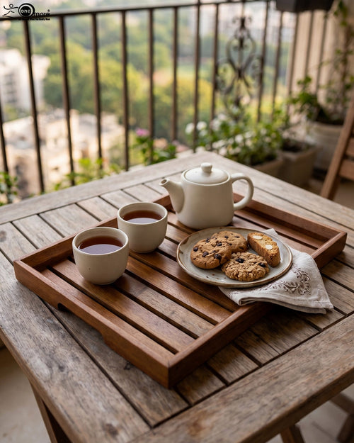 3-Piece Wooden Tray Set | Durable & Washable | Shop at ONEMORE