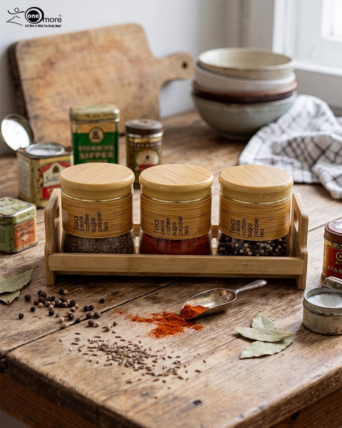 3-Piece Glass Spice Jar Set