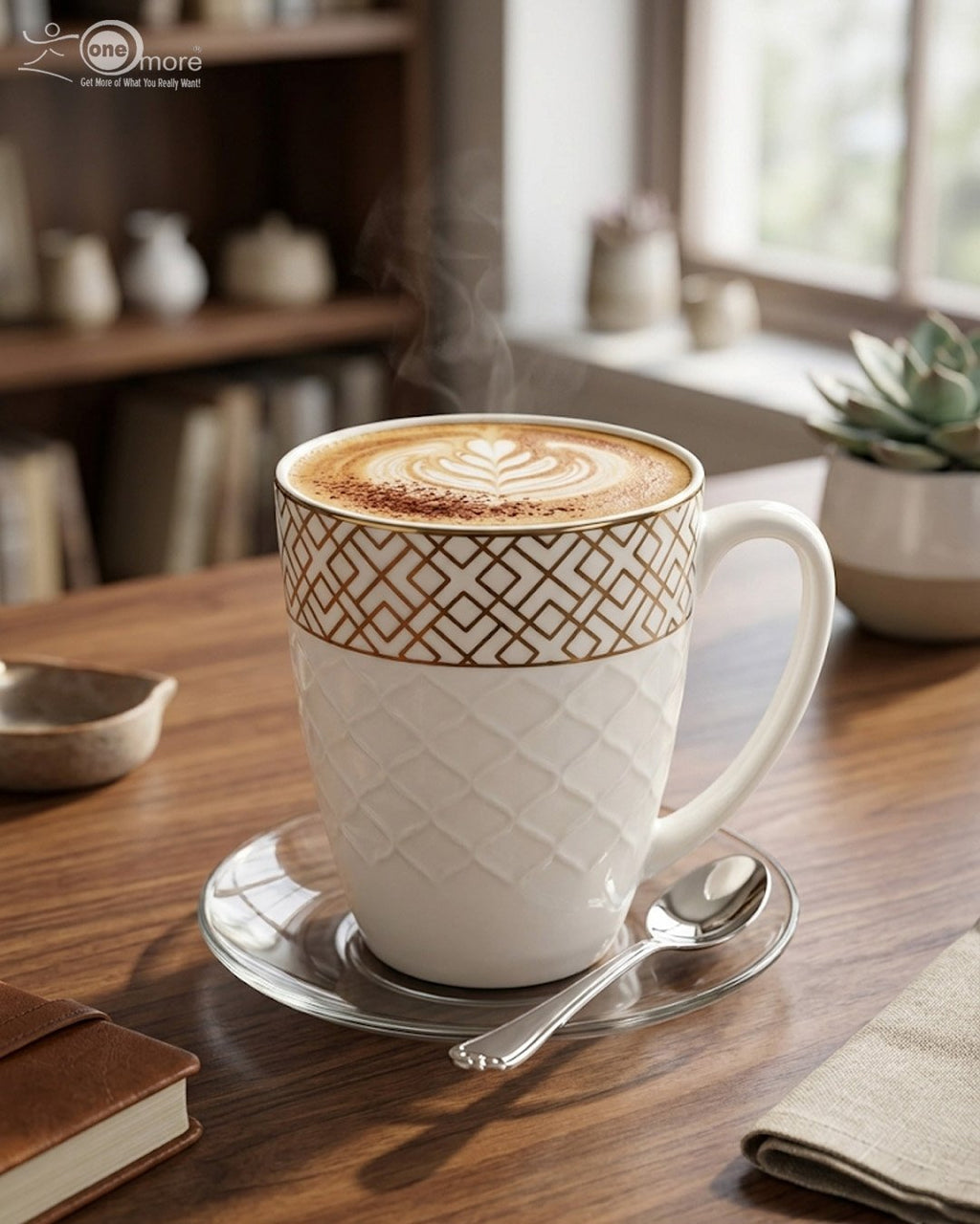 Elegant Gold Bone Mug Set