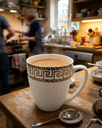 Regal Greek Key Bone China Mug Set