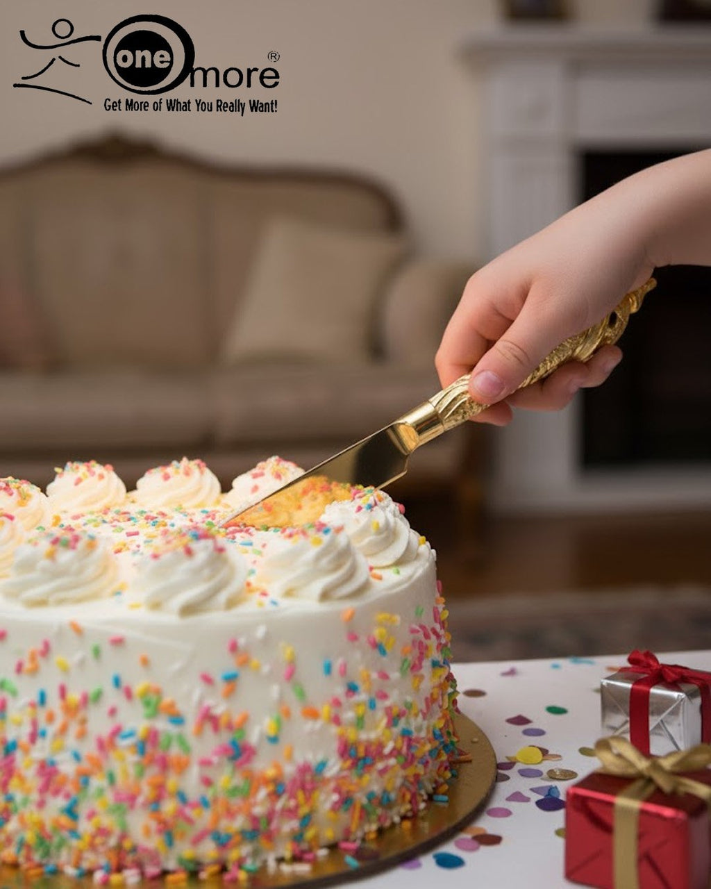 Luxurious Gold-Plated Cake Lifter Knife and Server Set | Elegant Wedding &amp; Party Utensils