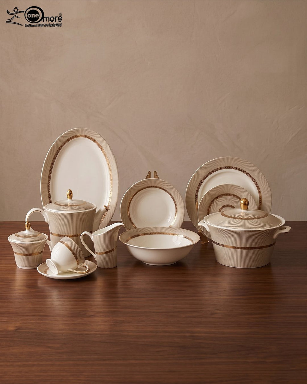 Luxury Super Bone 61-Piece Dinner Set