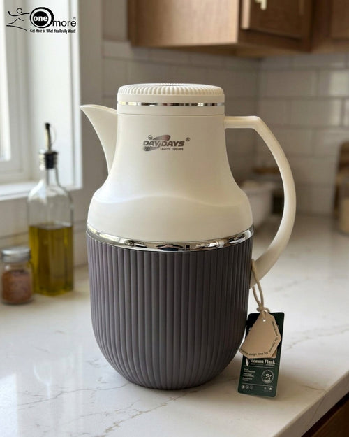 1L Ribbed Insulated Vacuum Flask