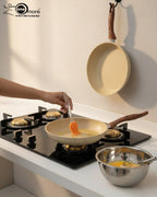Falez 9-Piece Ceramic Granite Non-Stick Cookware Set – Premium Turkish Quality & Healthy Low-Oil Cooking