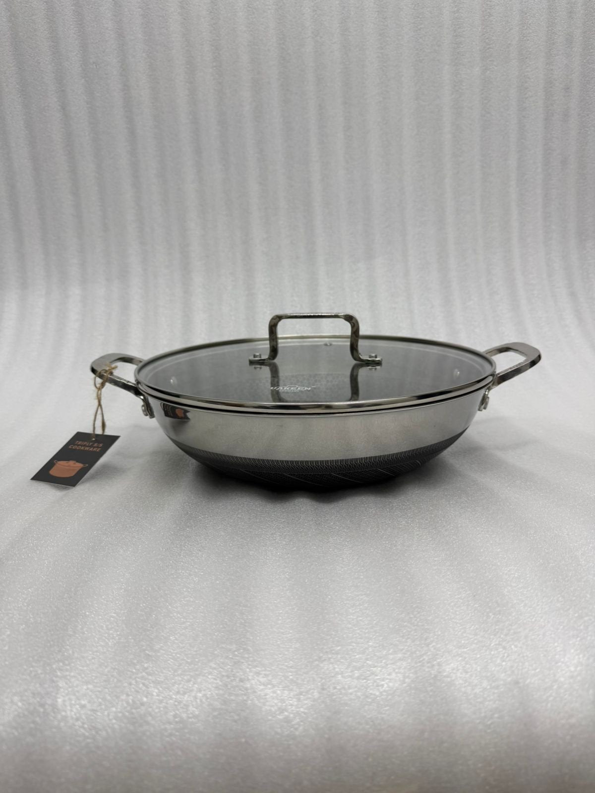 Honey Comb Laser-Etched Non-Stick Wok