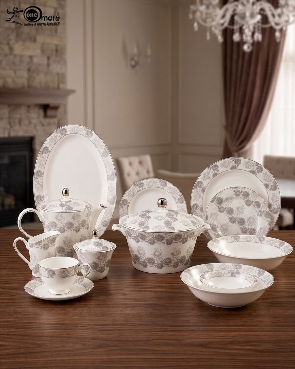 Premium 61-Piece Super Bone Dinner Set