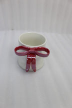Chic Bow Handle Ceramic Mugs