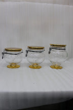Luxury Acrylic Jar Set with Gold Accents