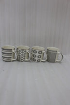 Modern Geometric Ceramic Coffee Mug Set