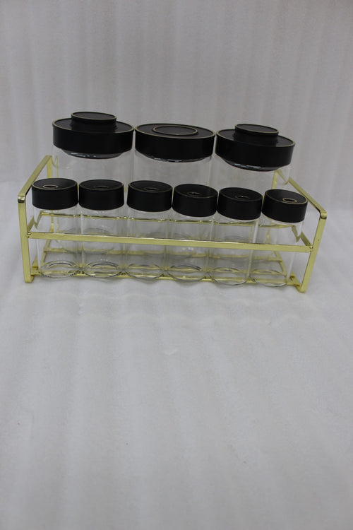 9-Piece Luxury Glass Spice Jar Set