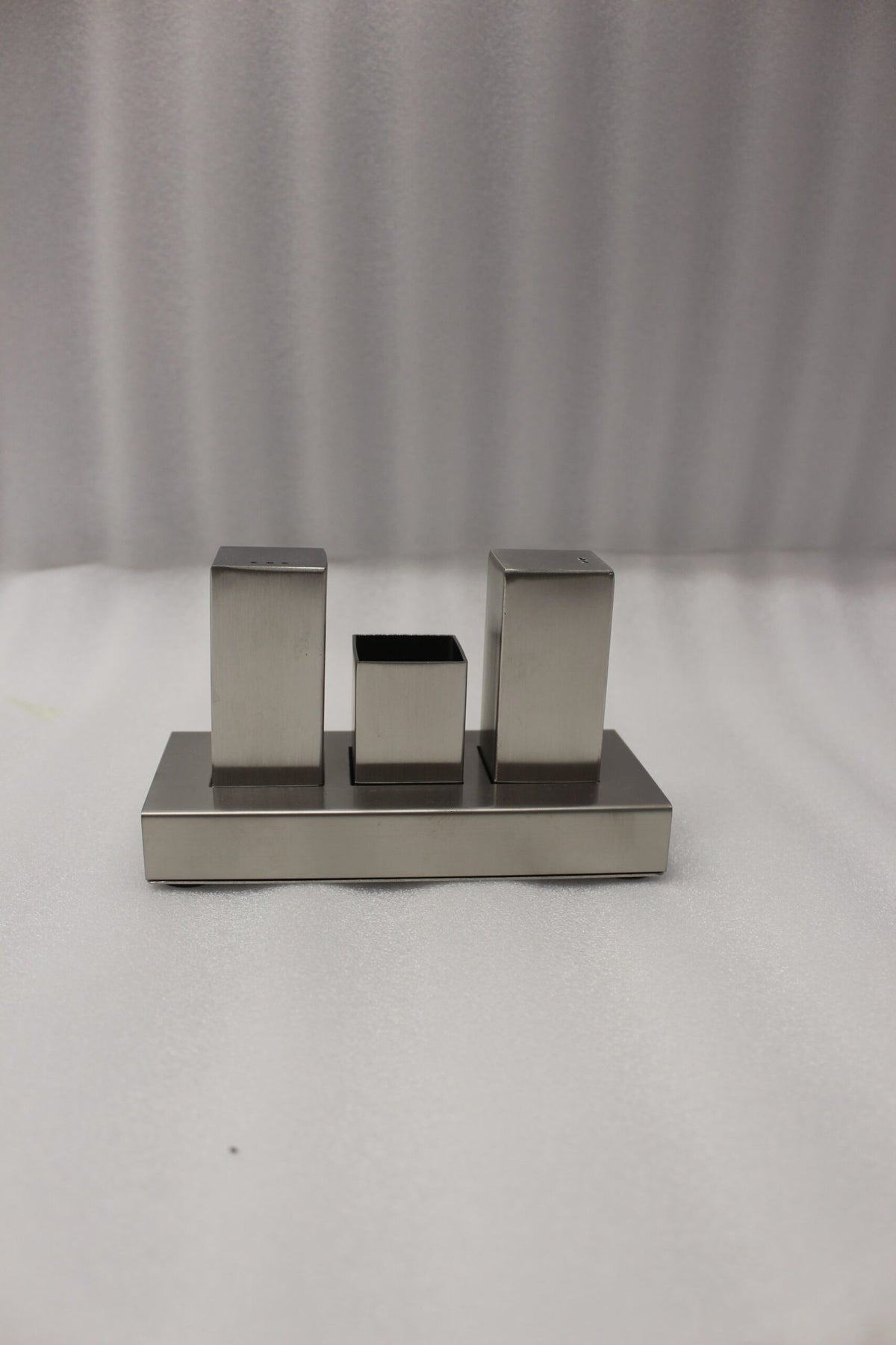 Modern Stainless Steel Salt and Pepper Shaker Set