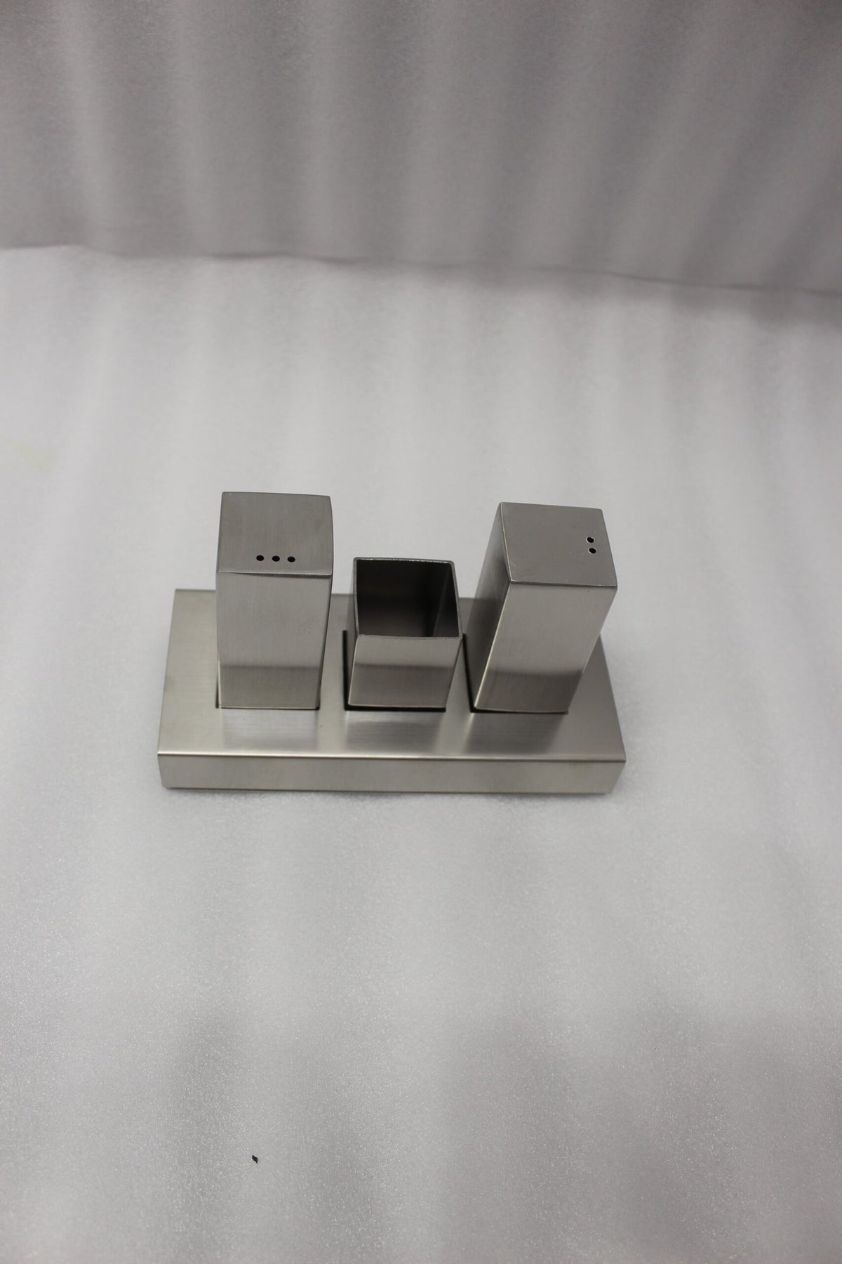 Modern Stainless Steel Salt and Pepper Shaker Set
