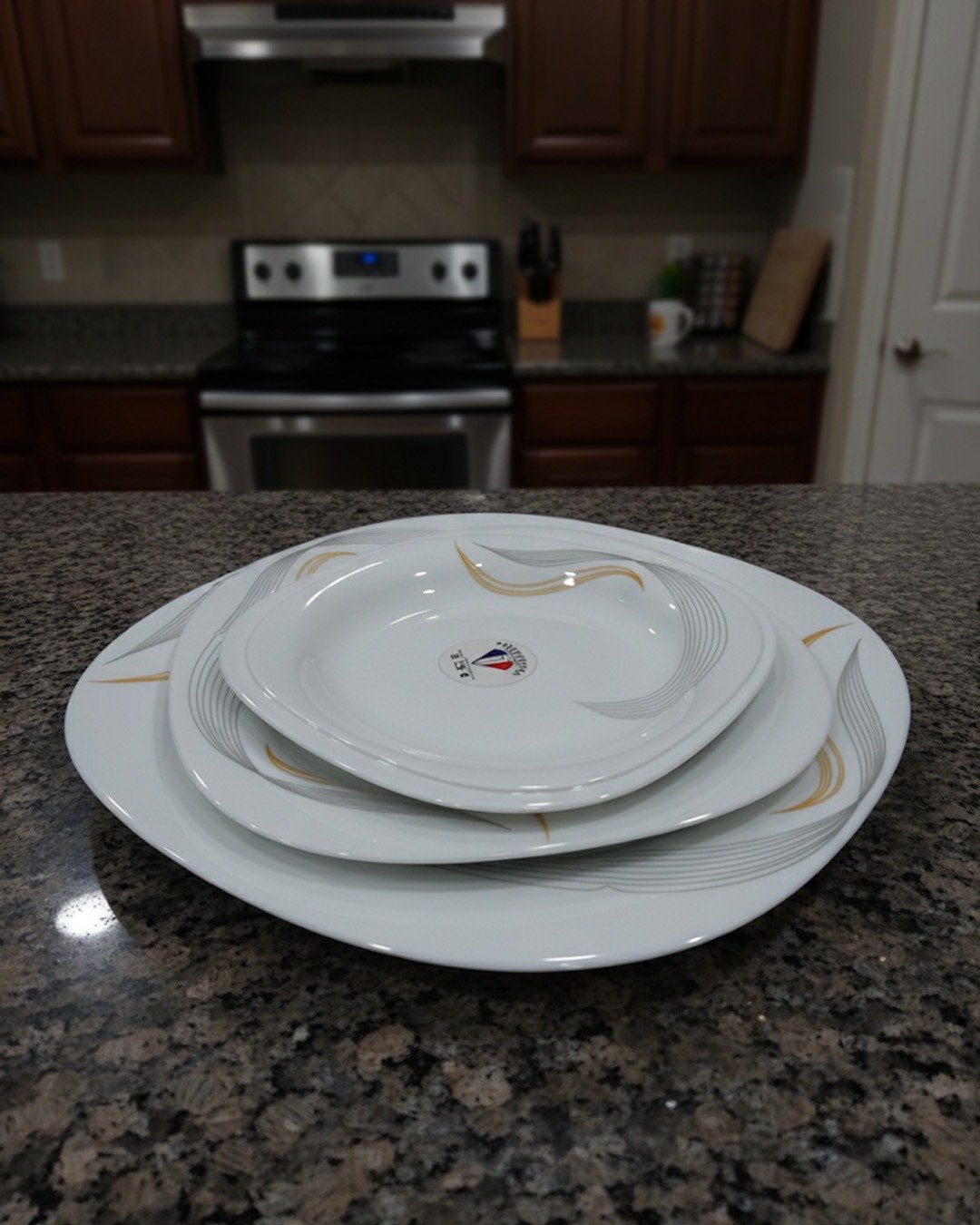 Elegant Swirl Opal Dinner Set