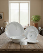 Elegant Swirl Opal Dinner Set