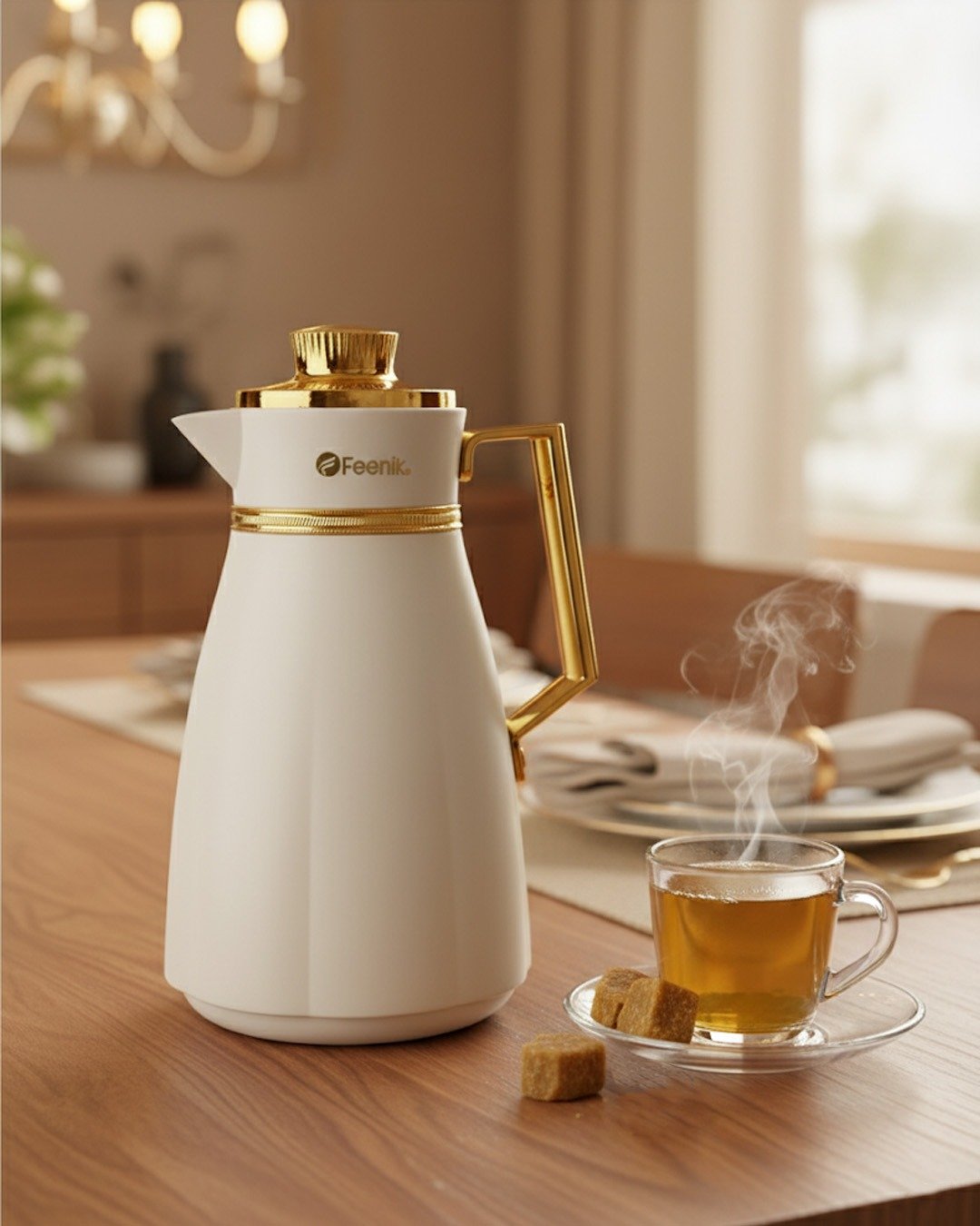 Premium 1 Litre Insulated Flask – Elegant Design with Glass Lining New Style