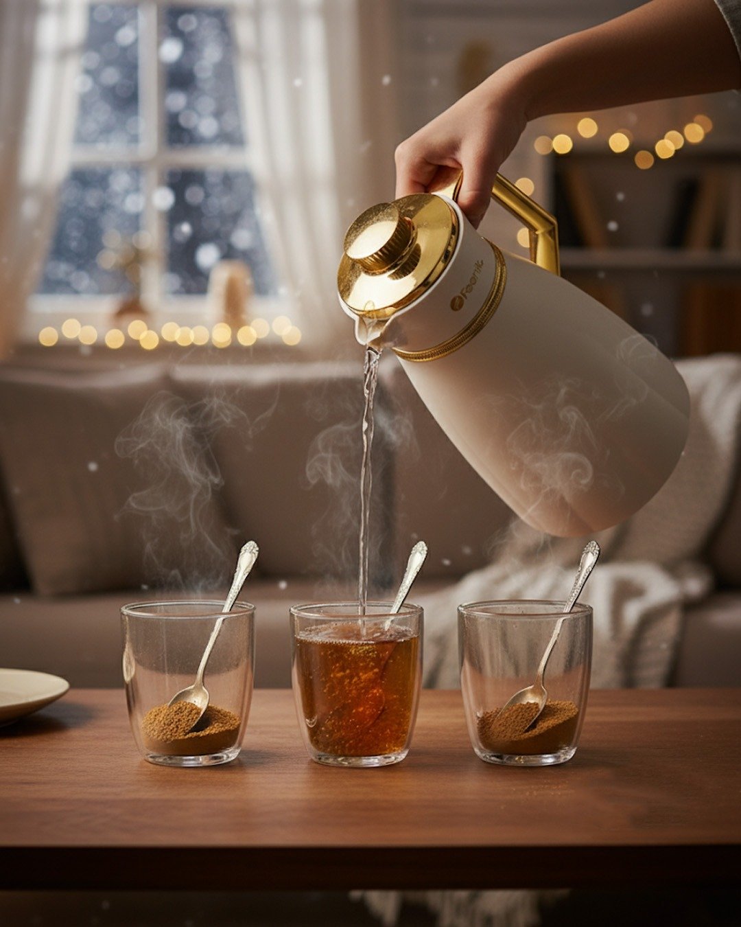 Premium 1 Litre Insulated Flask – Elegant Design with Glass Lining New Style